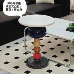 ‌Scandinavian Side Table, Colorful Accent Living Desk, Creative Bedside Cabinet, Candy-Inspired End Table