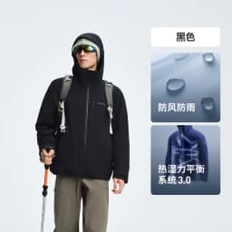 BOSIDENG 3‑In‑1 Outdoor Jacket 90 Goose Down 700+ Fill Power Detachable Liner Temperature Control Hooded Coat