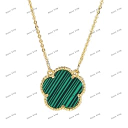 Natural Stone Shell Plant Five Leaf Flower Creative 20 Leaf Pendant Necklace Sweater Chain Women's Advanced Gift Clover