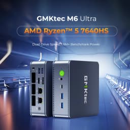 GMKtec M6 Ultra Mini PC AMD Ryzen 5 7640HS Windows 11 Pro 2.5G Dual LAN WiFi 6E BT 5.2 Desktop Computer USB 4.0 Mini PC
