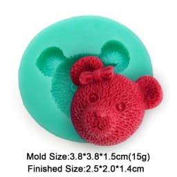 Cute Mini Bear Silicone Mold Fondant Cupcake Chocolate Biscuit Sugarcraft Kitchen Baking Cake Decorating Tools DIY Epoxy Mould