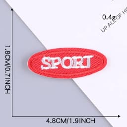 Self Adhesive Small Black Embroidery Patches for Clothing Jeans Iron on Clothes Sticker OK Sport Letter Applique DIY Hole Repair