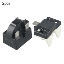 1 Set Refrigerator PTC Starter Relay Replacement Compressor Overload Protector For Mini Fridges Coolers Easy To Install