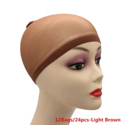 1/6/12bags Ventilated Nylon Mesh Nude Stocking Wig Cap Hairnets Stretchy Close End Super Extra Thin Skin Breathable Wig Cap