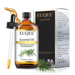 EUQEE 118ML Lavender Jasmine Eucalyptus Vanilla Peppermint Essential Oils with Glass Dropper|Aromatherapy, Humidifier,DIY Soap