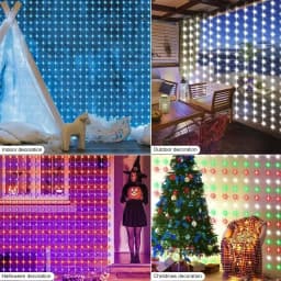 Smart LED Curtain Light RGB Color Changing Holiday Wall Lights Indoor DIY String Light APP Remote Control for Window Party Weddi