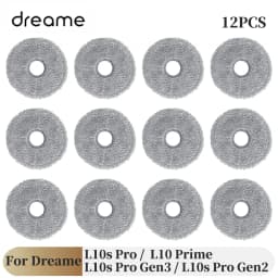 For Dreame L10s Pro Gen 3 / L10s Pro Gen 2 / L10s Pro / L10 Prime Robot Vacuum Spare Parts Main Side Brushes Mop Cloths Filters