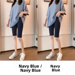 Women's Modal Short Pants Thin High Waist Elastic Slimming Black Base Layer Pants Can Be Worn outside Five-Quarter Length Summer