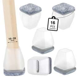 16PCS Chair Leg Floor Protectors with Thick Wrap Felt Pads Silicone Furniture Foot Cover Table Feet Protect Floors