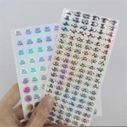 Silver High Security Seals Tamper Evident Sticker Warranty Void QC Passed Labels Hologram Stickers with Unique Serial Numbering