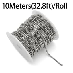 2mm/3mm Stainless Steel Box Chain Square Rolo Cable Wheat Chain For Diy Necklace Braclet Jewelry Making