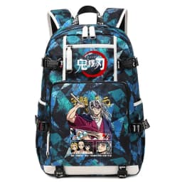 Demon Slayer Anime School Bag Large Capacity Lightweight Student Backpack for Kids Boys Girls Daily Use
