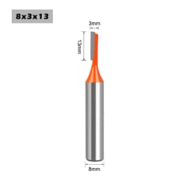 1pc 8mm Shank 3mm-20mm Straight Bit Tungsten Carbide Double Flute Router Bits Milling Cutter For Wood Woodwork Tool