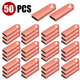 10/50/100 Pcs Free Custom Logo Metal USB Flash Drive 64GB 32GB 8GB 4GB Memory Flash USB Stick Pen Drive 128MB 512MB PenDrive 2.0