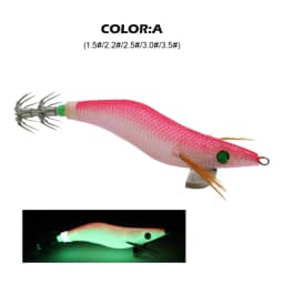 1 PC New Wooden Shrimp Bait with High-Intensity Luminous Effect, Equipped with Lead Pendant and Double-Layer Squid Hook