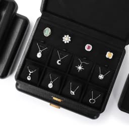 Oirlv Black Jewelry Organiser Boxes PU Leather Ring Earring Jewelry Set Box Jewel cases of precious metal Storage Box Gifts Box