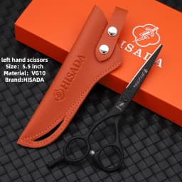 HISADA Left Hand Hair Scissors 5.5 inch Barber Shop Exclusively for Hairstylists VG10 Material Barber Tools