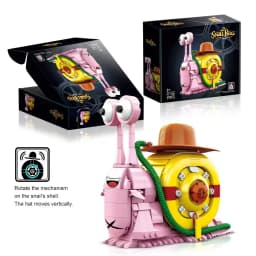 Den Den Mushi Phone Charm Building Blocks MOC One Snail 3D Model DIY Mini Brick Piece Figure Toys For Kid Christams Gift