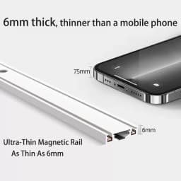 Ultra Slim Magnetic Track Light 6mm Surface Mounted Ceiling Rail Home Flood Grille Spot DC48V Modern LED Lamp Black White