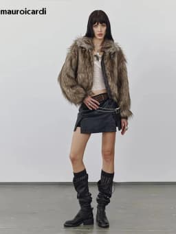 Mauroicardi Spring Winter Cool Short Warm Thick Hairy Shaggy Patchwork Faux Fox Fur Coat Jacket Women Luxury Designer Clothes