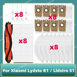 Compatible for Xiaomi Lydsto R1 /R1A /R1 Pro /S1 /L1 Parts Main Side Brush Hepa Filter Mop Pad Dust Bag Replacement Parts