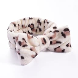 Stripe Polka Dots Leopard Coral Fleece Soft Headband Cross Top Knot Hairband Women Girls Wash Face Spa Headwear Hair Accessories