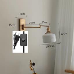 IWHD Nordic Modern LED Wall Sconce Left Right Rotate Pull Chain Switch Bedroom Restaurant Bar Beside Lamp Ceramic Stair Light