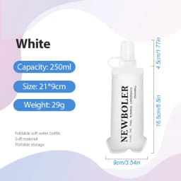NEWBOLER TPU Outdoor Sport Bottle Folding Soft Flask Water Bottle for Running Camping Hiking Bicycle Fitness Water Bag