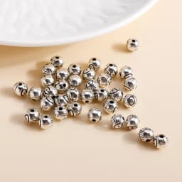 Leslie 100pcs 6x6mm Small Alloy Hearts Spacer Beads Charms Fit DIY Bracelets Necklaces Handmade Finding Jewelry Accessories