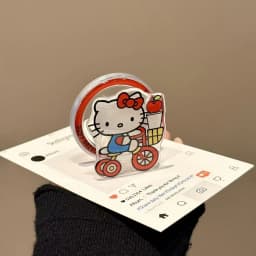 Sanrio Hello Kitty Rotate For Magsafe Magnetic Phone Grip Tok Griptok Stand For iPhone Foldable Wireless Charging Case Holder