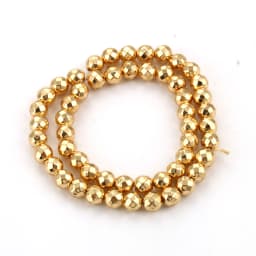 Natural Stone Dull Matte Light Gold Color Hematite Beads Round Loose Mineral Beads Jewelry Making Diy Bracelet 2/3/4/6/8mm
