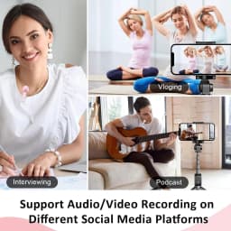 New Pink K60 Plug and Play Wireless Lavalier Microphone Portable MINI Wireless MIC For Smartphone Live Streaming/Video Recording
