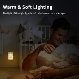 LED Night Lights Plug into Wall Night Lamp Motion Sensor Auto-On/Off Nightlight for Kids Room Bedroom Bathroom Hallway Kitchen