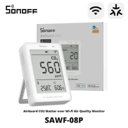 SONOFF SAWF-08P AirGuard CO2 Matter over Wi-Fi Air Quality Monitor Mult Metric Environmental Matter Compatible Alexa Apple Home