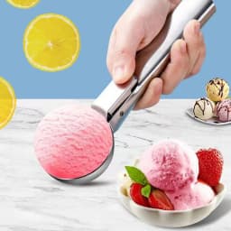 Stainless Steel Ice Cream Scoop Multi Functional Fruit Ball Spoon Kitchen Dessert Scooping Tool