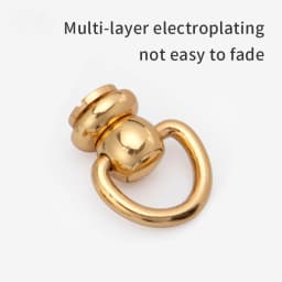 CRAZYSMITH Round Head Swivel Rivet Leather Rivet with Pull Ring Leather Craft Screw Rivets Metal Handmade DIY Crafts Accessory
