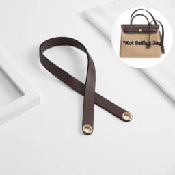 Replacement Leather Shoulder Strap for Herbag 31 Mini Herbag,an Cognac Replacement Shoulder Strap, Gold Hardware Grommets