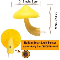 1PC Mushroom Night Light Plug-in Lamp,Dimmable LED Nightlight,Bedroom,Kids Room,Nursery,Hallway,Bathroom,Toilet,Auto On/Off
