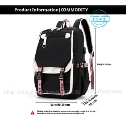My Hero Academia Anime Print Student Backpack Lightweight Casual Daypack for Girls School Travel