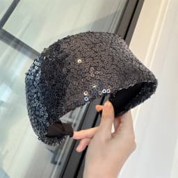 1Pcs Sequined Wide-Brimmed Headband Holiday Party Bronzing Sequined Hair Band Makeup Diademas Haar Accessoires Women