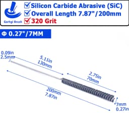 320Grit Cylinder Hone Ball Brush Tool Silicon Carbide Metal Engine Valve Guides Deburring Carbon Removal Crosshatching Polishing