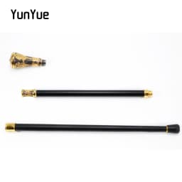 Gold Black Stripes Round Metals Walking Cane Gentleman Collections Fashion Elegant Walking Stick Photography Props Party Sceptre