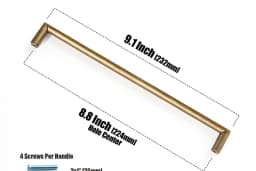 Goo-Ki Champagne Bronze Cabinet Pulls Black Cabinet Handles for Dresser,Wardrobe&Cupboard,Zinc Alloy Kitchen Cabinet Handles