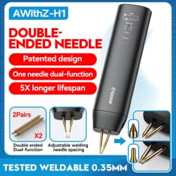 AWithZ Portable Spot Welder DIY Handheld Spot Welding Machine 90 Gears Adjustable Spot Welding for 18650 Lithium Battery