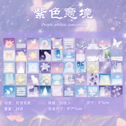 50sheets Kawaii Ins Sea Salt Star Language Mini Message Sticker Book DIY Diary Scrapbook Creative Decoration Cute Stickers