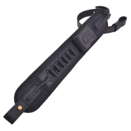 Leather Rifle Shoulder Strap / Gun Recoil Buttstock / Gun Stock Cover With Rife Ammo Holder Sling .357 .30-30 For Righty Hunter