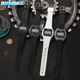 SYNOKE Student Digital Watch Unisex Sport Watch Multifunction Sports Waterproof Luminous LED Classic Watch For Men And Lady
