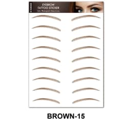 Brown Eyebrows Makeup Tattoo Sticker Water-based Hair-liked Waterproof Long Lasting False Stickers for Brow Grooming Shaping