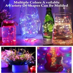 LED Lights Battery Operated Fairy String Lights Waterproof Silver Wire Firefly Starry Lights  Xmas Christmas Decor