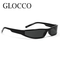 Narrow Rectangle Y2K Sunglasses 2025 Luxury Brand Punk Wrap Arou7.85